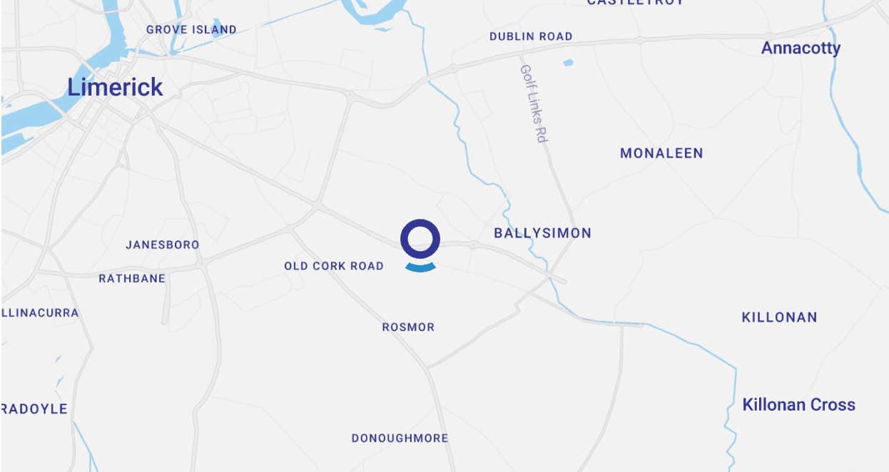 Map showing the location of Storage World Self Storage Units Limerick
